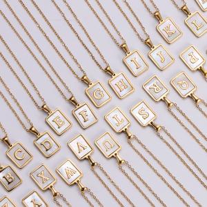 White Initial Necklace